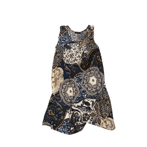 Boho Ana & Rose Paisley Bandana Print Tank Dress - Size L - Picture 1 of 3